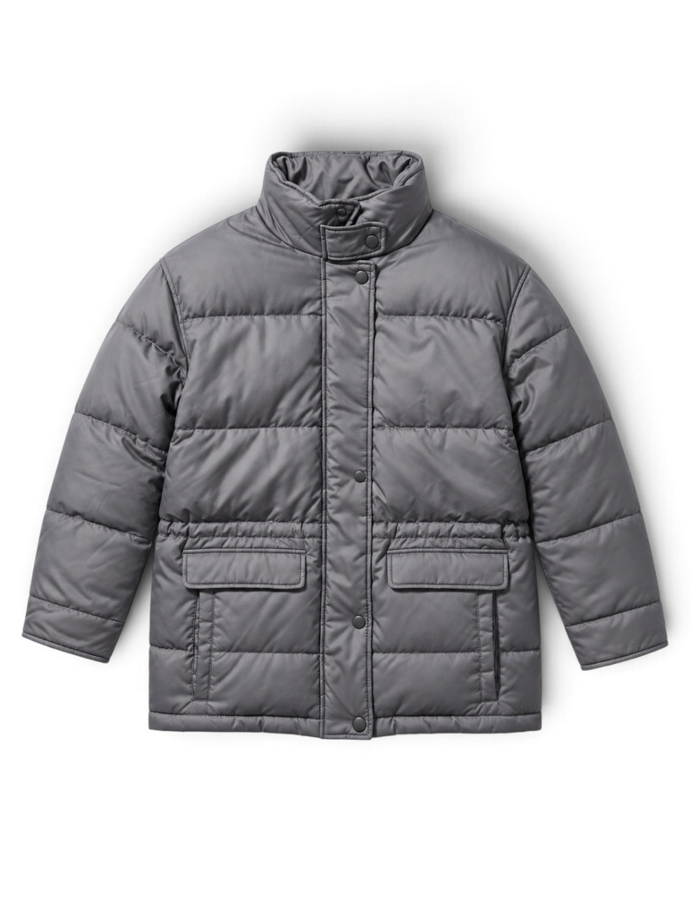 Eddie Bauer Goose Down Puffer Jacket Travel Outdoor Warm Winter Coat Gray Small